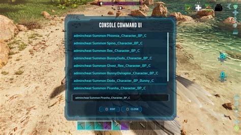 ark summon tamed command list.